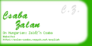 csaba zalan business card